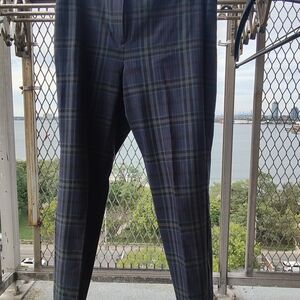 J. Jill Premium Plaid Trousers in Blue and Green